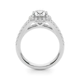 Halo Ov Center Split Shank Engagement Ring (51290-E)