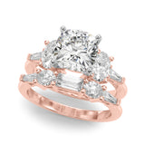 Tapered Baguette & Oval Sides Engagement Ring (51301-E)
