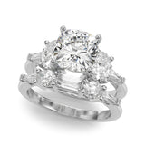 Tapered Baguette & Oval Sides Engagement Ring (51301-E)