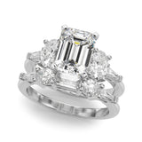 Tapered Baguette & Oval Sides Engagement Ring (51301-E)