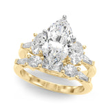 Tapered Baguette & Oval Sides Engagement Ring (51301-E)