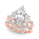 Tapered Baguette & Oval Sides Engagement Ring (51301-E)