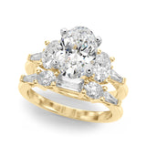 Tapered Baguette & Oval Sides Engagement Ring (51301-E)