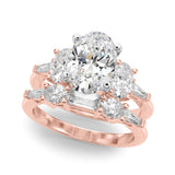 Tapered Baguette & Oval Sides Engagement Ring (51301-E)
