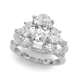 Tapered Baguette & Oval Sides Engagement Ring (51301-E)