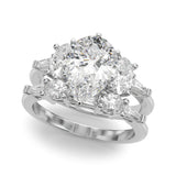 Tapered Baguette & Oval Sides Engagement Ring (51301-E)