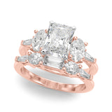 Tapered Baguette & Oval Sides Engagement Ring (51301-E)