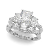 Tapered Baguette & Oval Sides Engagement Ring (51301-E)