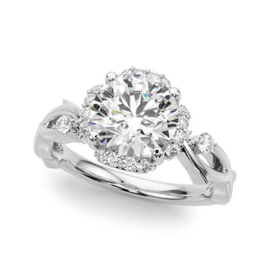 Round Twisted Shank Engagement Ring