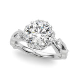 Round Twisted Shank Engagement Ring