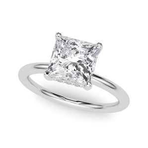 Princess Hidden Halo Ov Engagement Ring