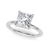 Princess Hidden Halo Ov Engagement Ring