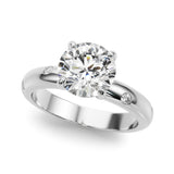 Round Engagement Bands Straight Engagement Ring