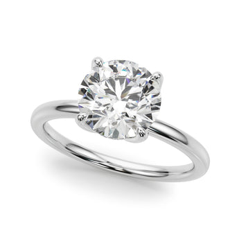 Round Hidden Halo Ov Engagement Ring
