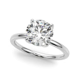 Round Hidden Halo Ov Engagement Ring