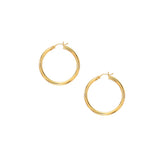 10K Gold 3x30mm Hoop Earring