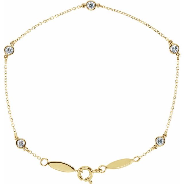 The Citrine — Bezel Station Diamond Bracelet - Rose