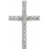 6 ct Round Lab Grown Diamond Cross Petite Pendant in 14K White Go...