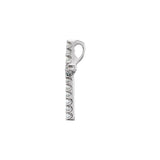 6 ct Round Lab Grown Diamond Cross Petite Pendant in 14K White Go... - view 2