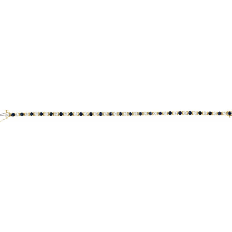 7" Lab Grown Diamond Line Bracelet in 14K White Gold (2 3/8 ct tw... - view 3