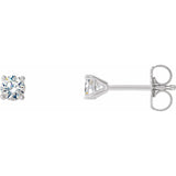 1 ct tw Round Lab Grown Diamond Stud Earrings in 14K White Gold...