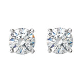 1 ct tw Round Lab Grown Diamond Stud Earrings in 14K White Gold... - view 2