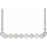 1/4 ct tw Accented Lab Grown Diamond Necklace in 14K White Gold (...