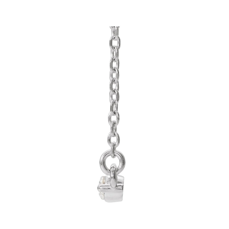1/4 ct tw Accented Lab Grown Diamond Necklace in 14K White Gold (... - view 2
