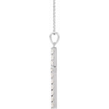 1 ct tw Cross Lab Grown Diamond Necklace in 14K White Gold (18")... - view 2