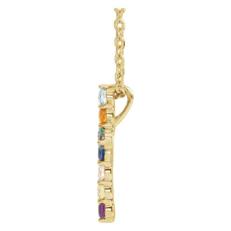 3 ct tw Accented Cross Lab Grown Diamond Necklace in 14K White Go... - view 2