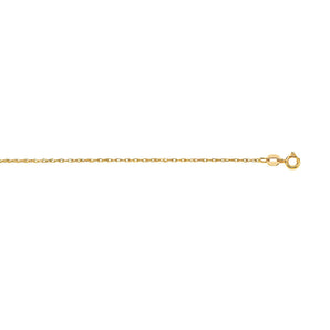 14K Gold .85mm Machine Rope Chain (Carded) 
