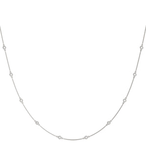 .030 (1.1mm) Dia Station Necklace