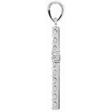 1 ct Round Lab Grown Diamond Cross Pendant in 14K White Gold... - view 2