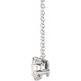 1 ct tw Solitaire Lab Grown Diamond Necklace in 14K White Gold (1... - view 2
