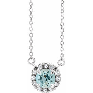 3 ct tw Halo Lab Grown Diamond Necklace in 14K White Gold (18")...