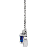 3 ct tw Halo Lab Grown Diamond Necklace in 14K White Gold (18")... - view 2