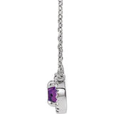 3 ct tw Halo Lab Grown Diamond Necklace in 14K White Gold (18")... - view 2