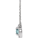 3 ct tw Halo Lab Grown Diamond Necklace in 14K White Gold (18")... - view 2