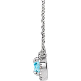 3 ct tw Halo Lab Grown Diamond Necklace in 14K White Gold (18")... - view 2