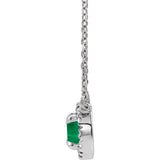3 ct tw Halo Lab Grown Diamond Necklace in 14K White Gold (18")... - view 2
