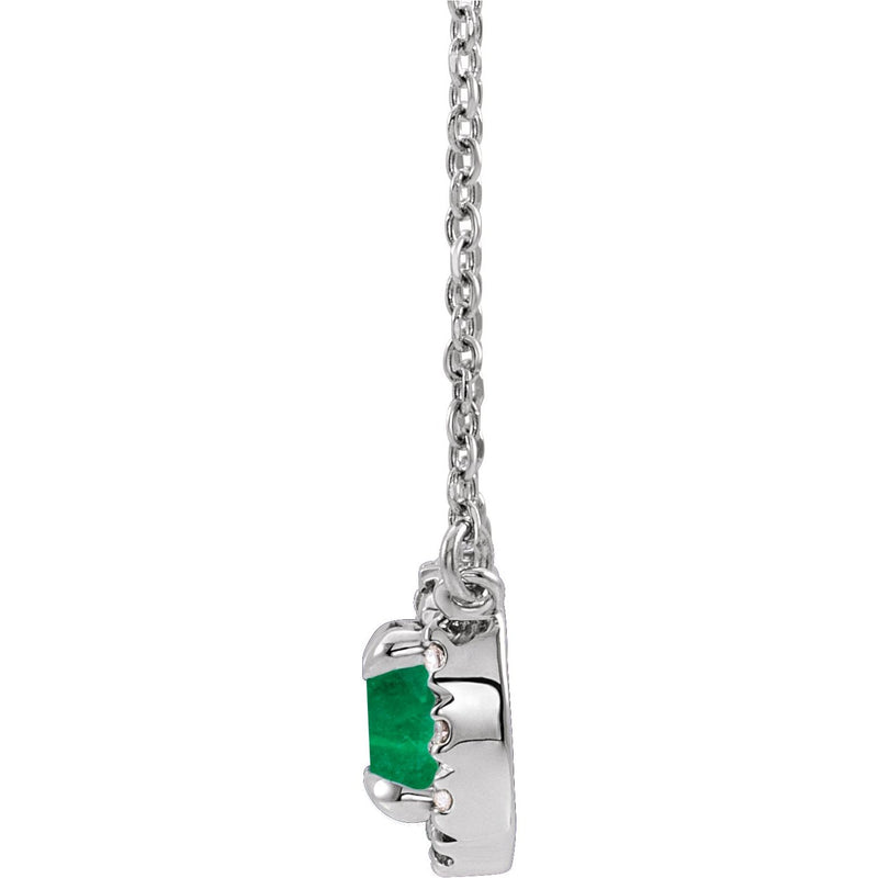 3 ct tw Halo Lab Grown Diamond Necklace in 14K White Gold (18")... - view 2