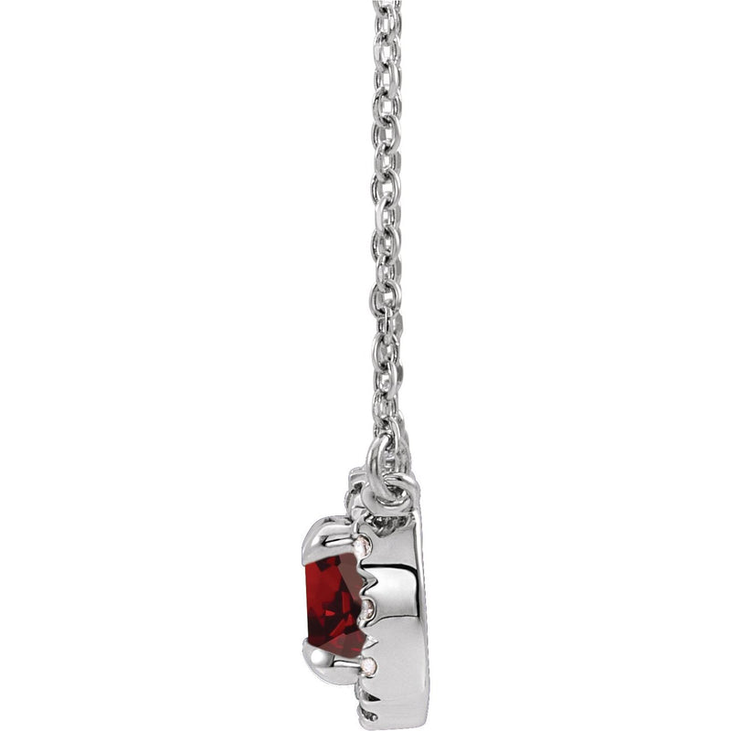 3 ct tw Halo Lab Grown Diamond Necklace in 14K White Gold (18")... - view 2