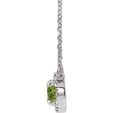 3 ct tw Halo Lab Grown Diamond Necklace in 14K White Gold (18")... - view 2