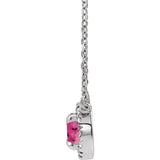 3 ct tw Halo Lab Grown Diamond Necklace in 14K White Gold (18")... - view 2