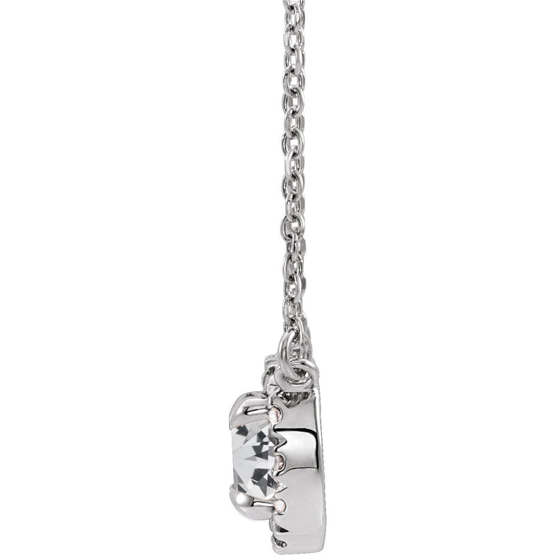 3 ct tw Halo Lab Grown Diamond Necklace in 14K White Gold (18")... - view 2