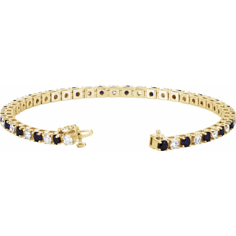 7" Lab Grown Diamond Line Bracelet in 14K White Gold (2 3/8 ct tw... - view 2