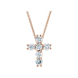 1 1/6 ct tw Cross Lab Grown Diamond Necklace in 14K White Gold (1...