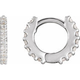 The Noir — Round Accented Huggie Earrings - Yellow