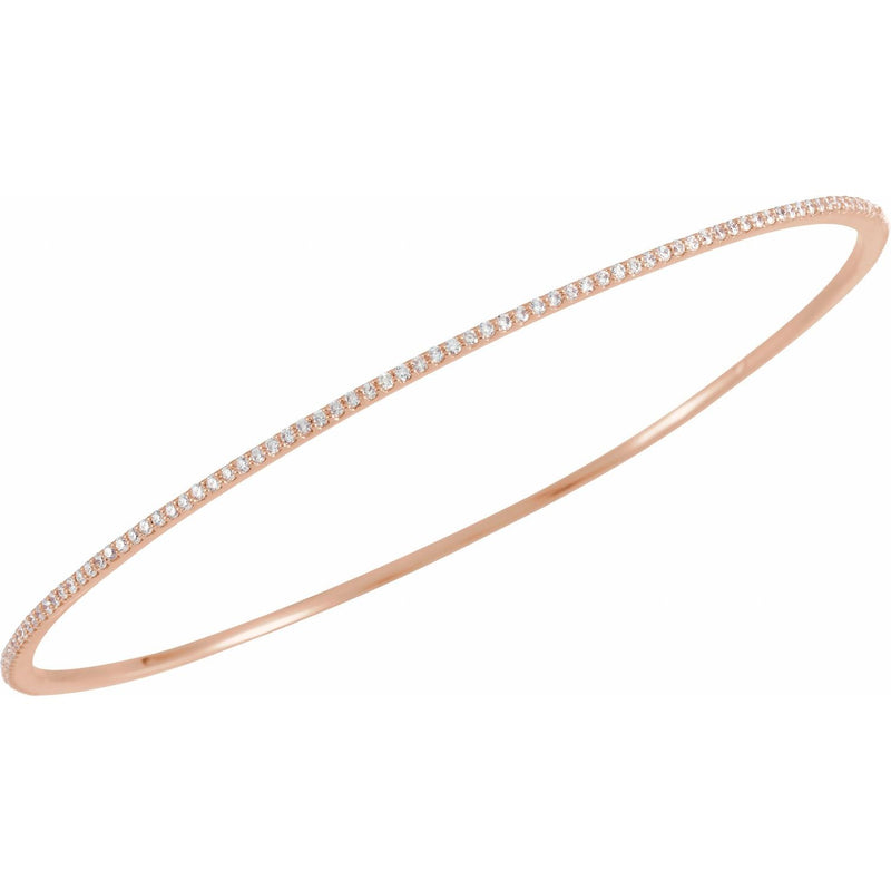 7" Lab Grown Diamond Accented Bracelet in 14K White Gold (1 ct tw... - view 2