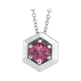 Solitaire Lab Grown Diamond Necklace in 14K White Gold (18")...